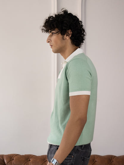 Buttonless Club Polo (Sea-Foam)