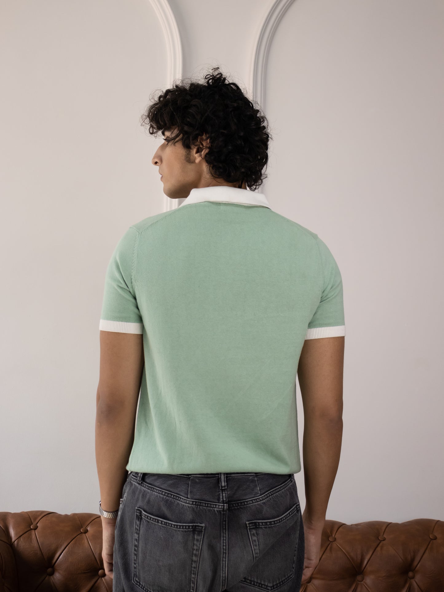 Buttonless Club Polo (Sea-Foam)