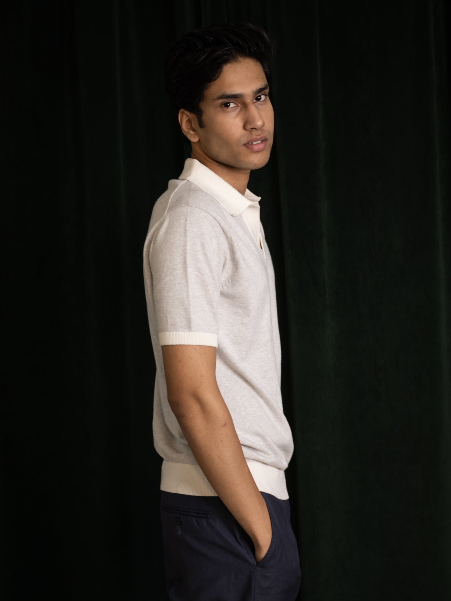 Buttonless Club Polo (Smoke)